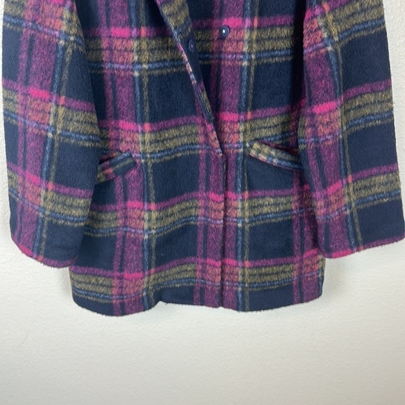 BERNIE MULTICOLORED PLAID WOOL BLEND SHACKET JACKET - Picture 7 of 12